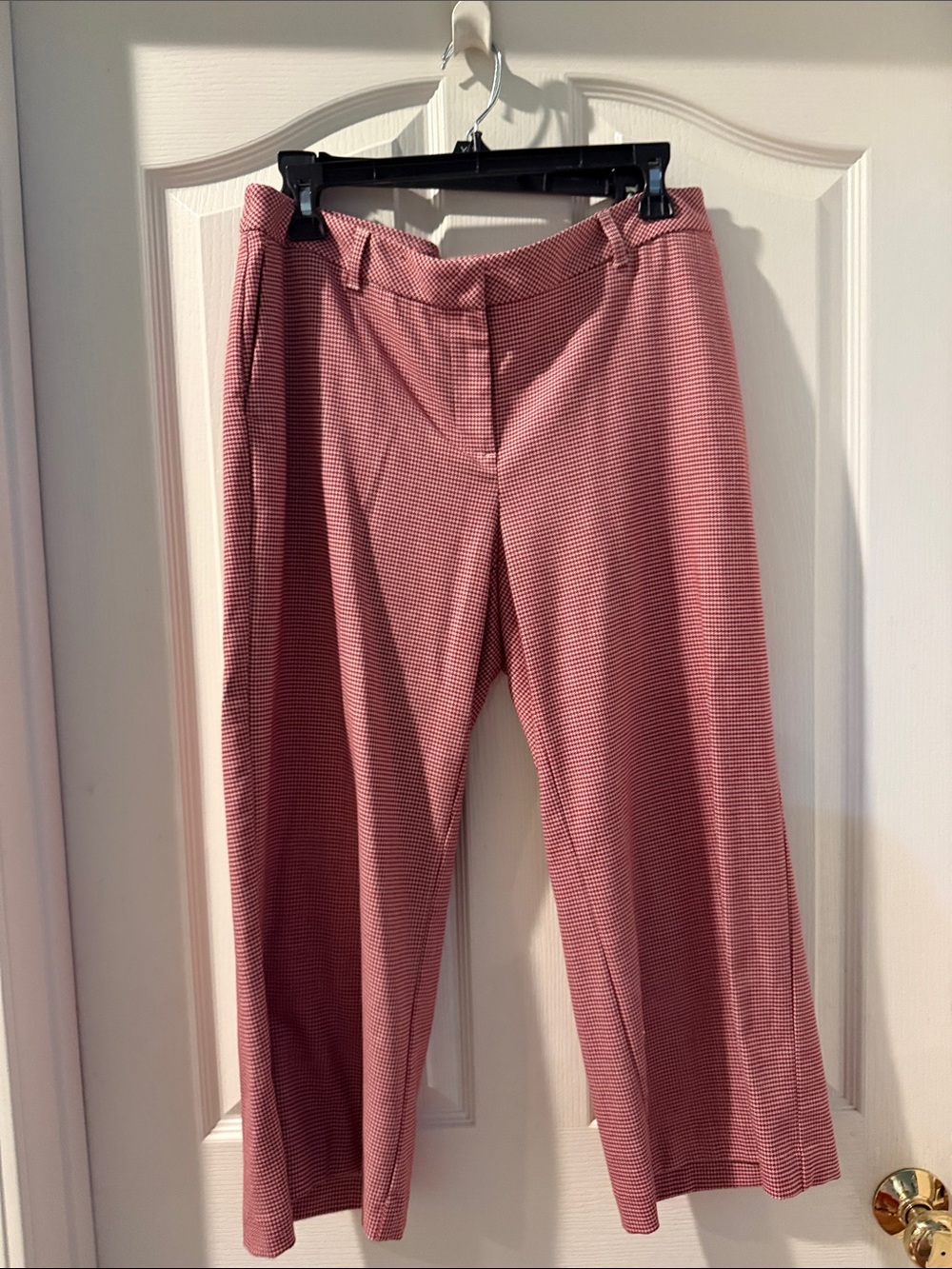 J Jill Wide-Leg red Houndstooth Dress Pants